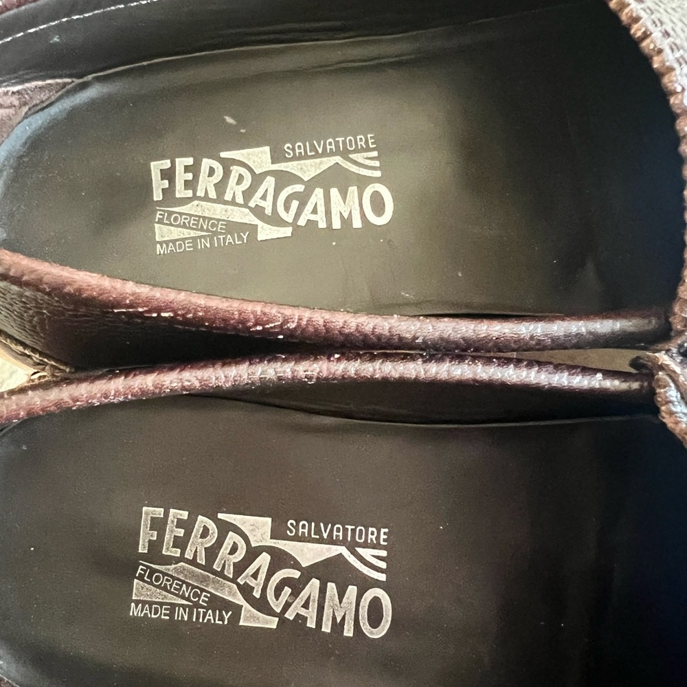 Salvatore Ferragamo Rich Brown Leather Men's Loafers - Picture 9 of 10